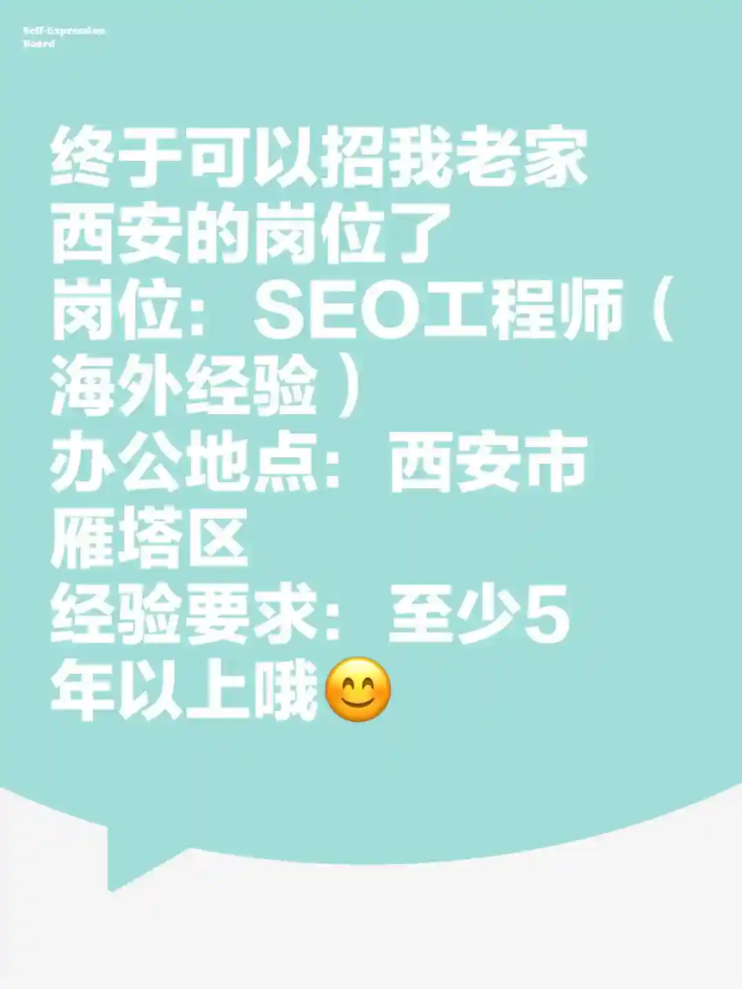 招西安SEO工程师，5年以上经验