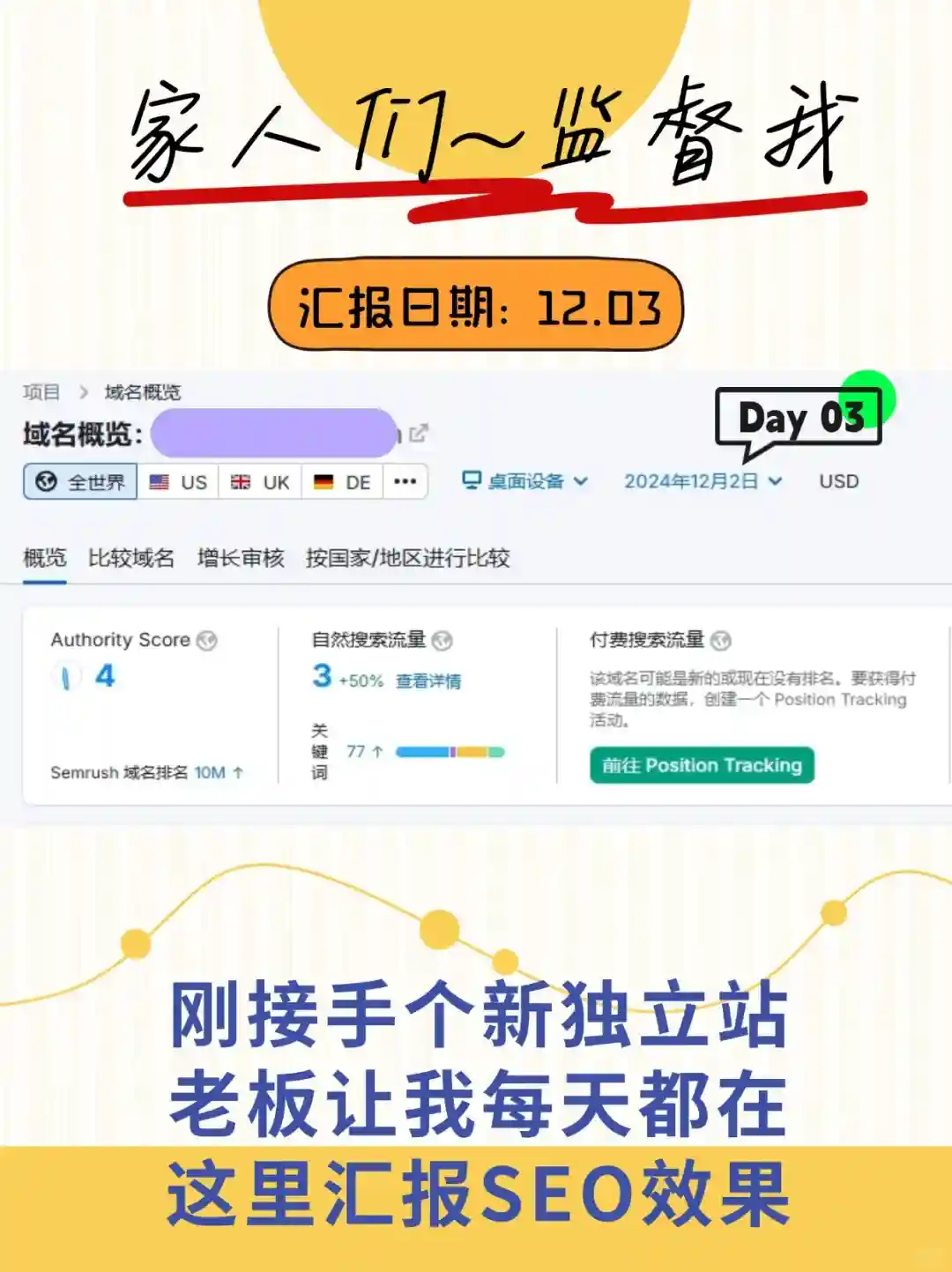 家人们~(12.03)新站SEO数据汇报来了！📊