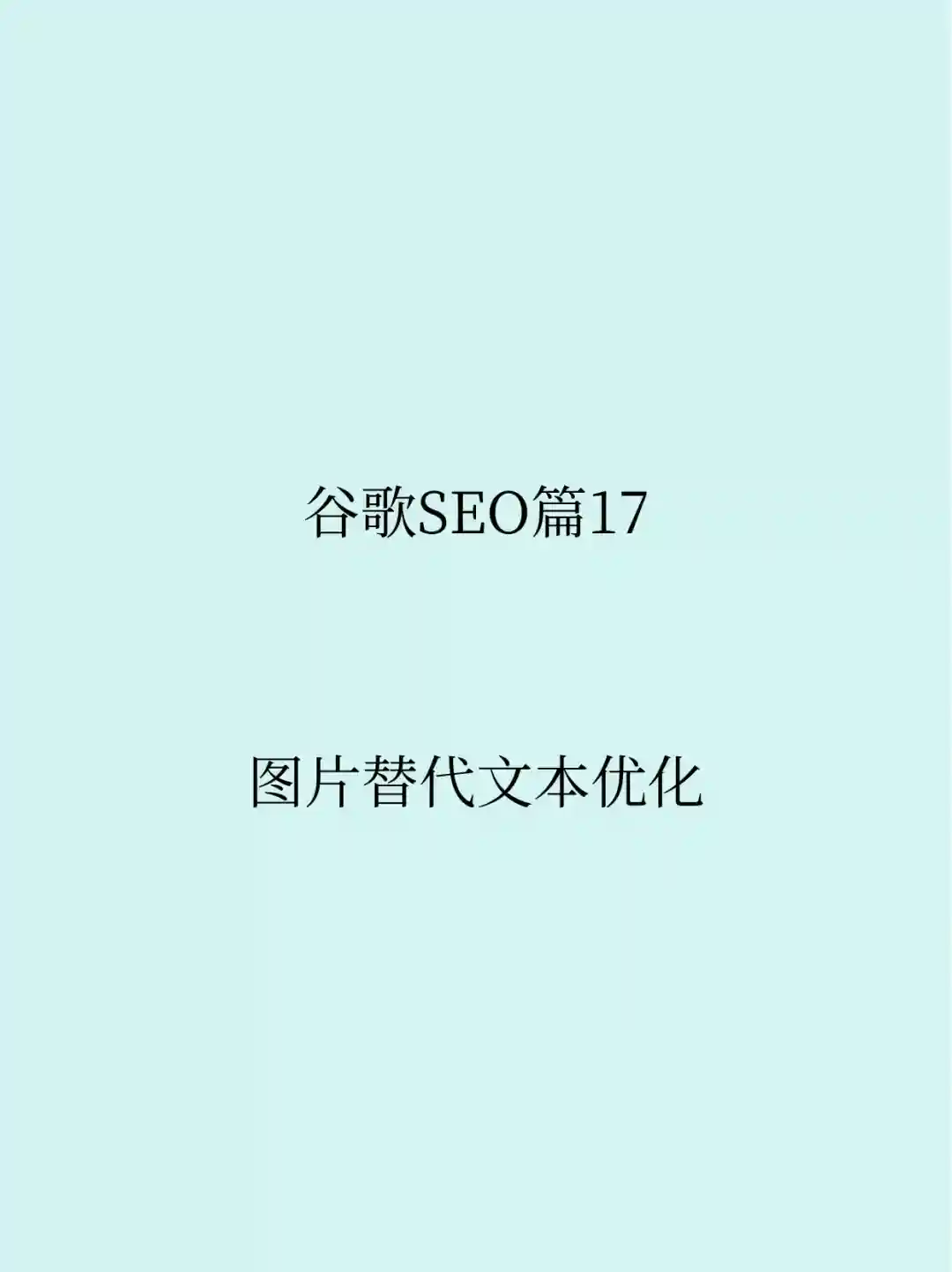 谷歌SEO篇17:图片替代文本优化